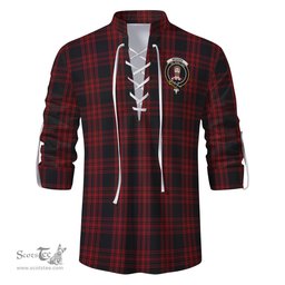 ScotsTee Shop Scottish Menzies Hunting Clan Crest Tartan Mens Scottish Jacobite Ghillie Casual Shirt