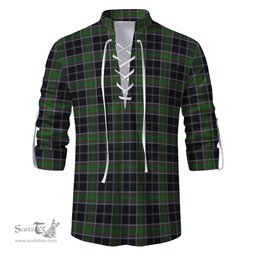 ScotsTee Shop Scottish Webster Clan Tartan Mens Scottish Jacobite Ghillie Casual Shirt