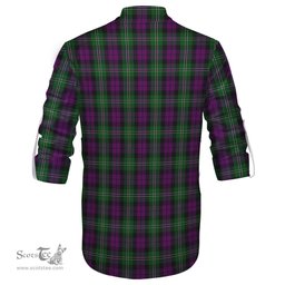 ScotsTee Shop Scottish Wilson Clan Tartan Mens Scottish Jacobite Ghillie Casual Shirt