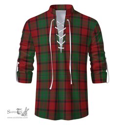 ScotsTee Shop Scottish MacPhail Clan Tartan Mens Scottish Jacobite Ghillie Casual Shirt