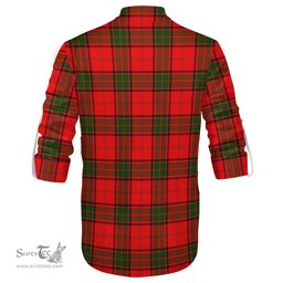 ScotsTee Shop Scottish Maxtone Clan Tartan Mens Scottish Jacobite Ghillie Casual Shirt