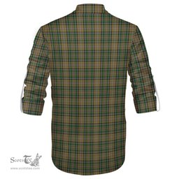 ScotsTee Shop Scottish O'Farrell Clan Tartan Mens Scottish Jacobite Ghillie Casual Shirt