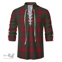 ScotsTee Shop Scottish Stewart of Appin Clan Tartan Mens Scottish Jacobite Ghillie Casual Shirt