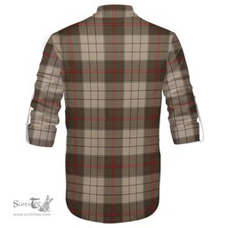 ScotsTee Shop Scottish Ulster Brown Modern Clan Tartan Mens Scottish Jacobite Ghillie Casual Shirt