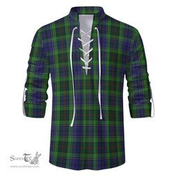 ScotsTee Shop Scottish Rutledge Clan Tartan Mens Scottish Jacobite Ghillie Casual Shirt