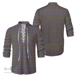 ScotsTee Shop Scottish MacIntyre Ancient Clan Tartan Mens Scottish Jacobite Ghillie Casual Shirt