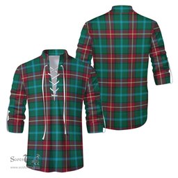 ScotsTee Shop Scottish Manitoba Province Canada Clan Tartan Mens Scottish Jacobite Ghillie Casual Shirt