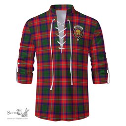 ScotsTee Shop Scottish Wauchope Clan Crest Tartan Mens Scottish Jacobite Ghillie Casual Shirt