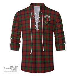 ScotsTee Shop Scottish MacNicol Clan Crest Tartan Mens Scottish Jacobite Ghillie Casual Shirt