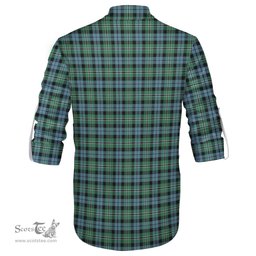 ScotsTee Shop Scottish Melville Ancient Clan Tartan Mens Scottish Jacobite Ghillie Casual Shirt
