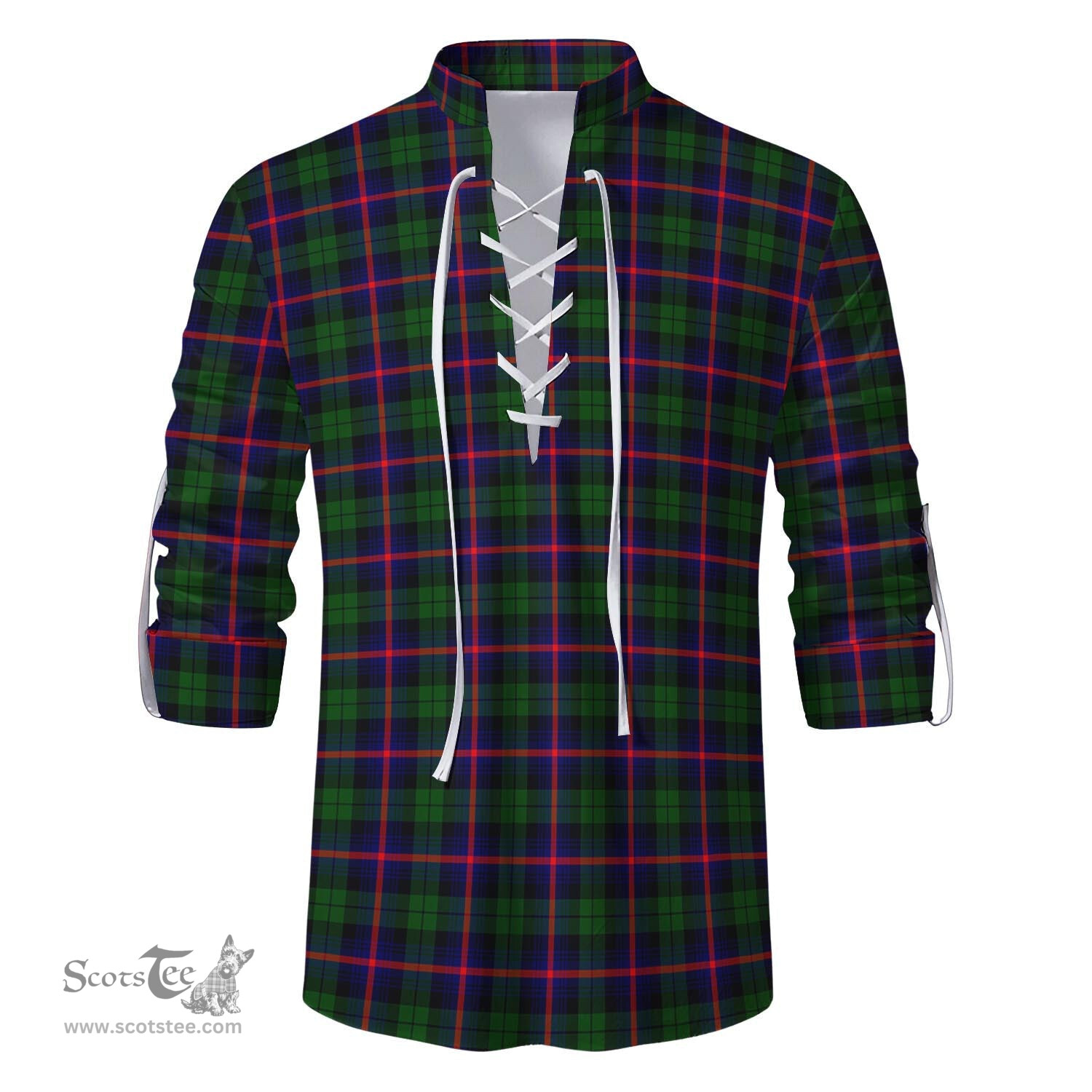 ScotsTee Shop Scottish Urquhart Modern Clan Tartan Mens Scottish Jacobite Ghillie Casual Shirt