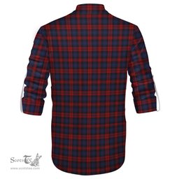 ScotsTee Shop Scottish MacLachlan Clan Crest Tartan Mens Scottish Jacobite Ghillie Casual Shirt