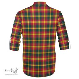 ScotsTee Shop Scottish Maple Leaf Canada Clan Tartan Mens Scottish Jacobite Ghillie Casual Shirt