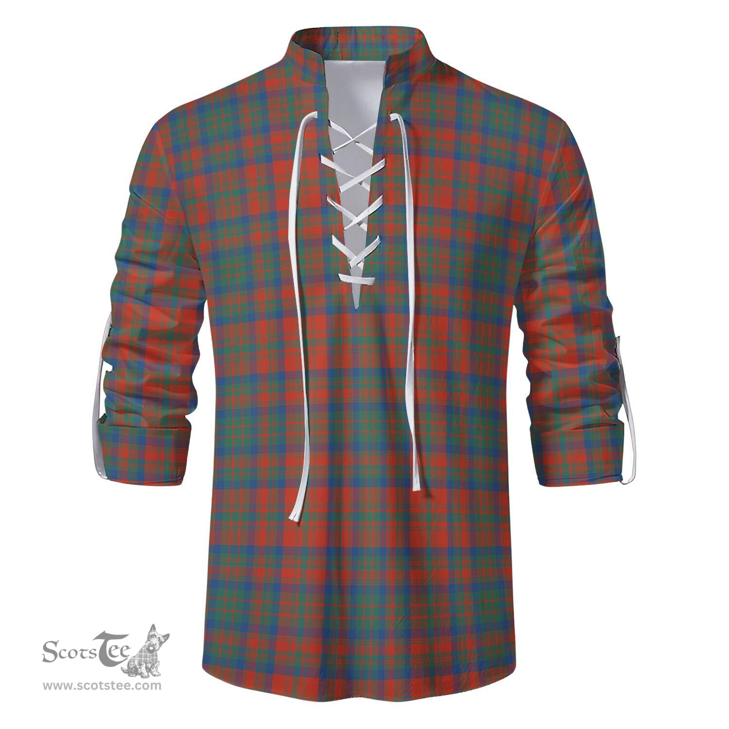 ScotsTee Shop Scottish Matheson Ancient Clan Tartan Mens Scottish Jacobite Ghillie Casual Shirt