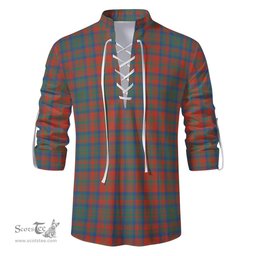 ScotsTee Shop Scottish Matheson Ancient Clan Tartan Mens Scottish Jacobite Ghillie Casual Shirt