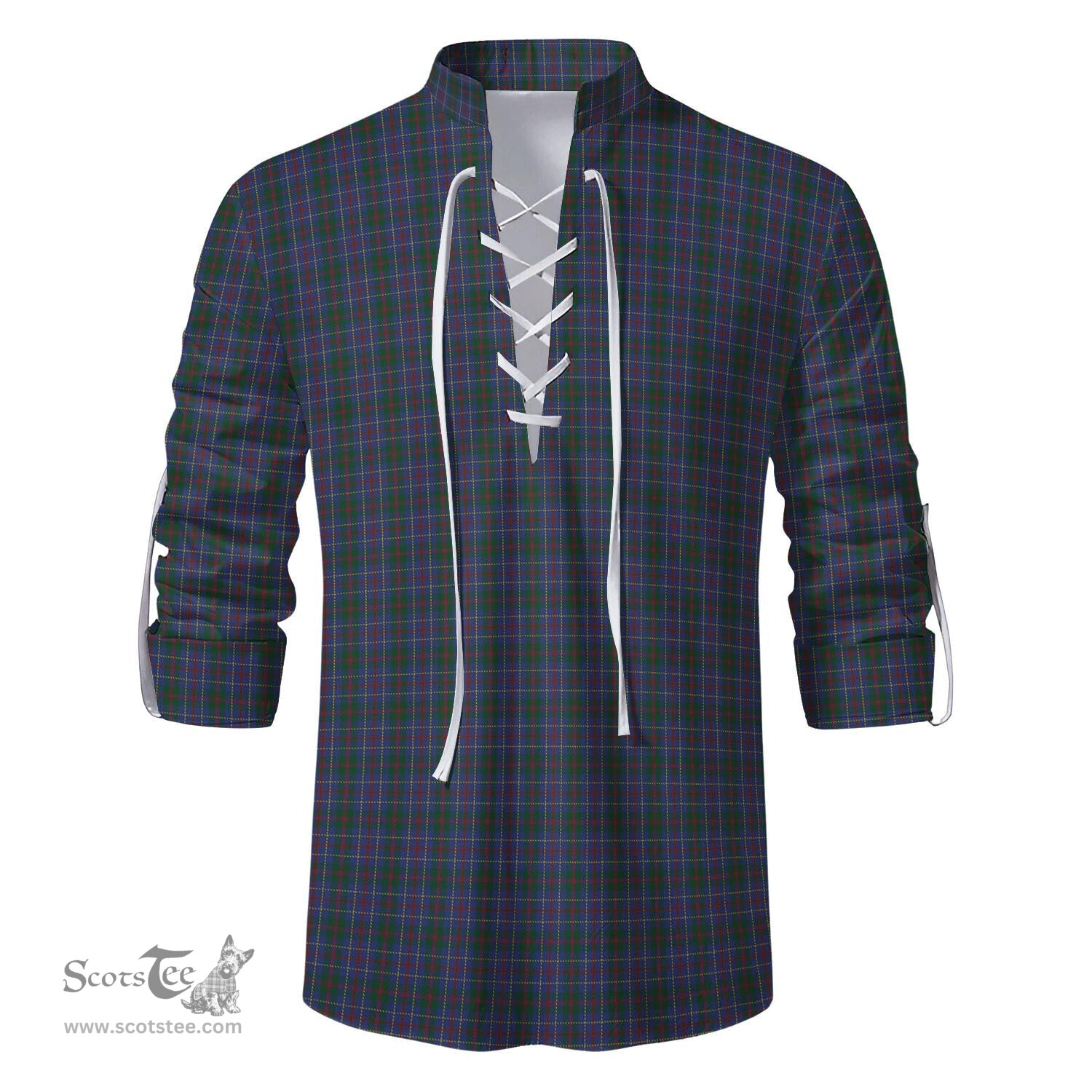 ScotsTee Shop Scottish MacHardy Clan Tartan Mens Scottish Jacobite Ghillie Casual Shirt