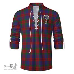 ScotsTee Shop Scottish Skene of Cromar Clan Crest Tartan Mens Scottish Jacobite Ghillie Casual Shirt