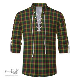 ScotsTee Shop Scottish MacMillan Ancient Clan Tartan Mens Scottish Jacobite Ghillie Casual Shirt