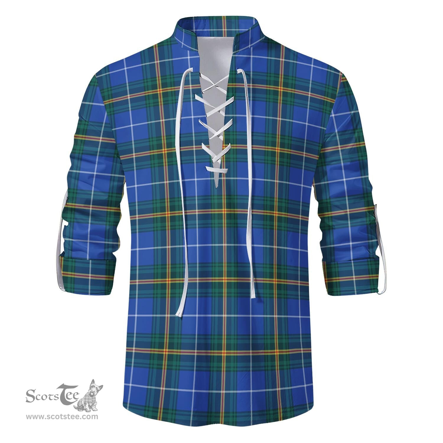 ScotsTee Shop Scottish Nova Scotia Province Canada Clan Tartan Mens Scottish Jacobite Ghillie Casual Shirt