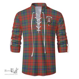 ScotsTee Shop Scottish MacLean of Duart Ancient Clan Crest Tartan Mens Scottish Jacobite Ghillie Casual Shirt