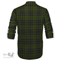 ScotsTee Shop Scottish MacLean Hunting Clan Crest Tartan Mens Scottish Jacobite Ghillie Casual Shirt