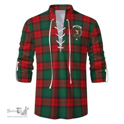 ScotsTee Shop Scottish Stewart Atholl Modern Clan Crest Tartan Mens Scottish Jacobite Ghillie Casual Shirt