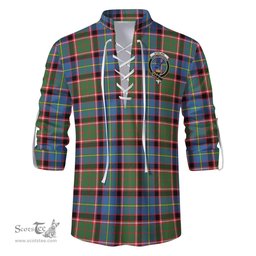 ScotsTee Shop Scottish Stirling Bannockburn Clan Crest Tartan Mens Scottish Jacobite Ghillie Casual Shirt