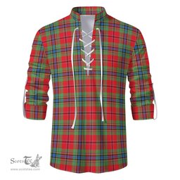 ScotsTee Shop Scottish MacLean of Duart Modern Clan Tartan Mens Scottish Jacobite Ghillie Casual Shirt