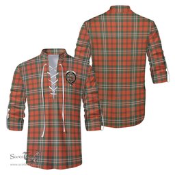 ScotsTee Shop Scottish Scott Ancient Clan Crest Tartan Mens Scottish Jacobite Ghillie Casual Shirt