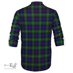ScotsTee Shop Scottish MacThomas Modern Clan Crest Tartan Mens Scottish Jacobite Ghillie Casual Shirt