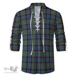 ScotsTee Shop Scottish MacNicol Hunting Clan Tartan Mens Scottish Jacobite Ghillie Casual Shirt