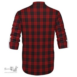 ScotsTee Shop Scottish MacLeod of Raasay Highland Clan Crest Tartan Mens Scottish Jacobite Ghillie Casual Shirt