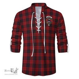 ScotsTee Shop Scottish MacLeod of Raasay Highland Clan Crest Tartan Mens Scottish Jacobite Ghillie Casual Shirt