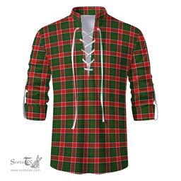 ScotsTee Shop Scottish Pollock Modern Clan Tartan Mens Scottish Jacobite Ghillie Casual Shirt
