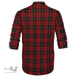 ScotsTee Shop Scottish Wallace Clan Tartan Mens Scottish Jacobite Ghillie Casual Shirt