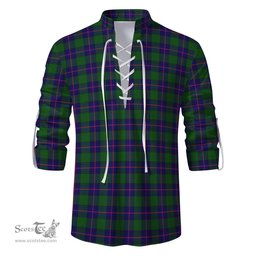 ScotsTee Shop Scottish Shaw Modern Clan Tartan Mens Scottish Jacobite Ghillie Casual Shirt
