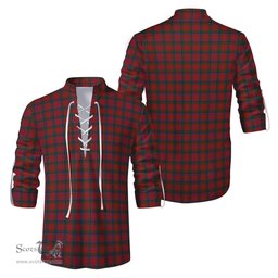 ScotsTee Shop Scottish Nicolson Clan Tartan Mens Scottish Jacobite Ghillie Casual Shirt