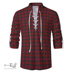 ScotsTee Shop Scottish Nicolson Clan Tartan Mens Scottish Jacobite Ghillie Casual Shirt