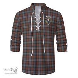 ScotsTee Shop Scottish Murray of Atholl Weathered Clan Crest Tartan Mens Scottish Jacobite Ghillie Casual Shirt