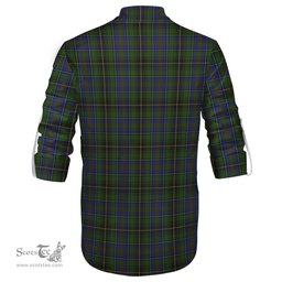 ScotsTee Shop Scottish MacInnes Clan Crest Tartan Mens Scottish Jacobite Ghillie Casual Shirt
