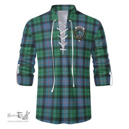 ScotsTee Shop Scottish Morrison Ancient Clan Crest Tartan Mens Scottish Jacobite Ghillie Casual Shirt