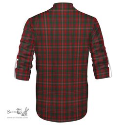 ScotsTee Shop Scottish MacKinnon Clan Crest Tartan Mens Scottish Jacobite Ghillie Casual Shirt