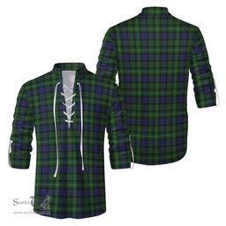 ScotsTee Shop Scottish Rollo Clan Tartan Mens Scottish Jacobite Ghillie Casual Shirt