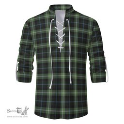 ScotsTee Shop Scottish Rodger Clan Tartan Mens Scottish Jacobite Ghillie Casual Shirt