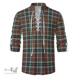 ScotsTee Shop Scottish Thomson Hunting Modern Clan Tartan Mens Scottish Jacobite Ghillie Casual Shirt