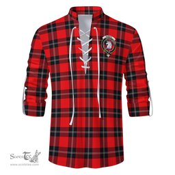 ScotsTee Shop Scottish Ramsay Modern Clan Crest Tartan Mens Scottish Jacobite Ghillie Casual Shirt