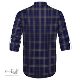 ScotsTee Shop Scottish Rhys of Wales Clan Tartan Mens Scottish Jacobite Ghillie Casual Shirt