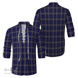 ScotsTee Shop Scottish Rhys of Wales Clan Tartan Mens Scottish Jacobite Ghillie Casual Shirt