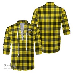 ScotsTee Shop Scottish MacLeod of Lewis Modern Clan Crest Tartan Mens Scottish Jacobite Ghillie Casual Shirt