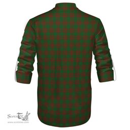 ScotsTee Shop Scottish Menzies Clan Tartan Mens Scottish Jacobite Ghillie Casual Shirt